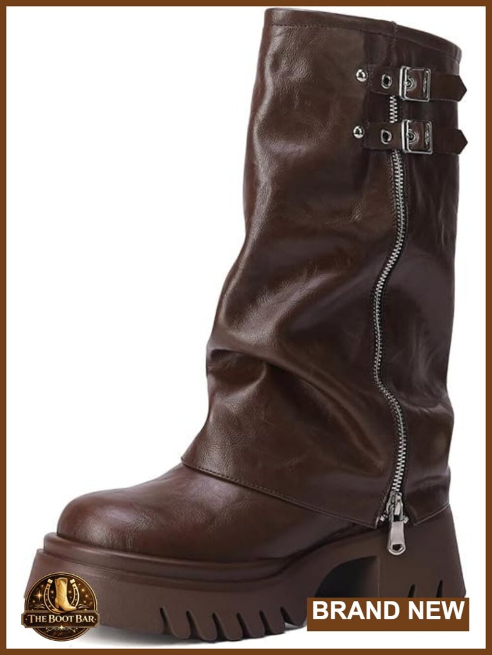 Women's Fold Over Knee High Boots Slouch Wide Calf y2k Chunky Platform